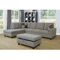 thumbnail image 1 of Ainehome L-Shaped Sectional Sofa Set, 3PC Linen Living Room Couches, Left Hand Facing (Grey), 1 of 2