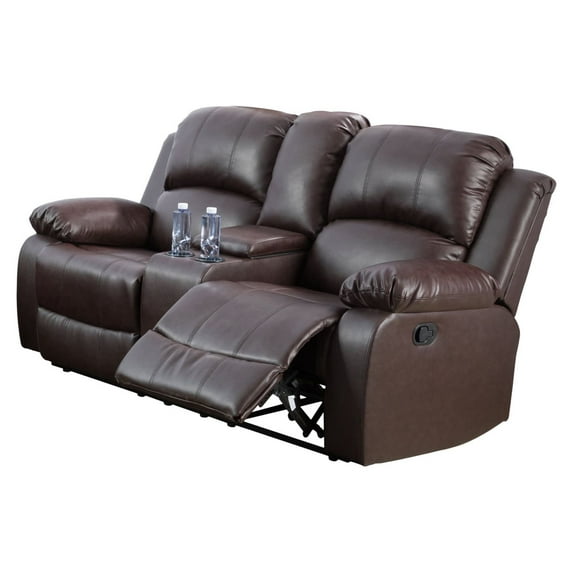 Ainehome Reclining Living Room Sofa Set-Loveseat, Brown