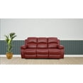 thumbnail image 1 of Ainehome Red Leather Reclining Sofa Living Room Recliner Sofa, 1 of 6