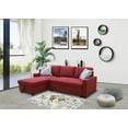thumbnail image 1 of Ainehome Red Linen Reversible Sleeper Sectional Sofa with Storage Chaise, 1 of 8