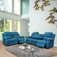 thumbnail image 1 of Ainehome3 Pieces Faux Leather Reclining Configurable Living Room Set, 1 of 5