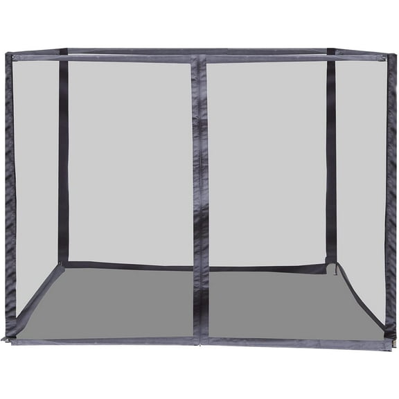 Ainfox 10' x 10' Black Pop-up Outdoor Canopies, Mesh Sidewalls