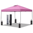 thumbnail image 1 of Ainfox 10x10 ft Pop Up Canopy Tent with 4 Weighted Bags, Instant Outdoor Shade Shelter with Portable Carrying Bag, Waterproof UV Protection Gazebo for Events, Parties and Beach,Pink, 1 of 9