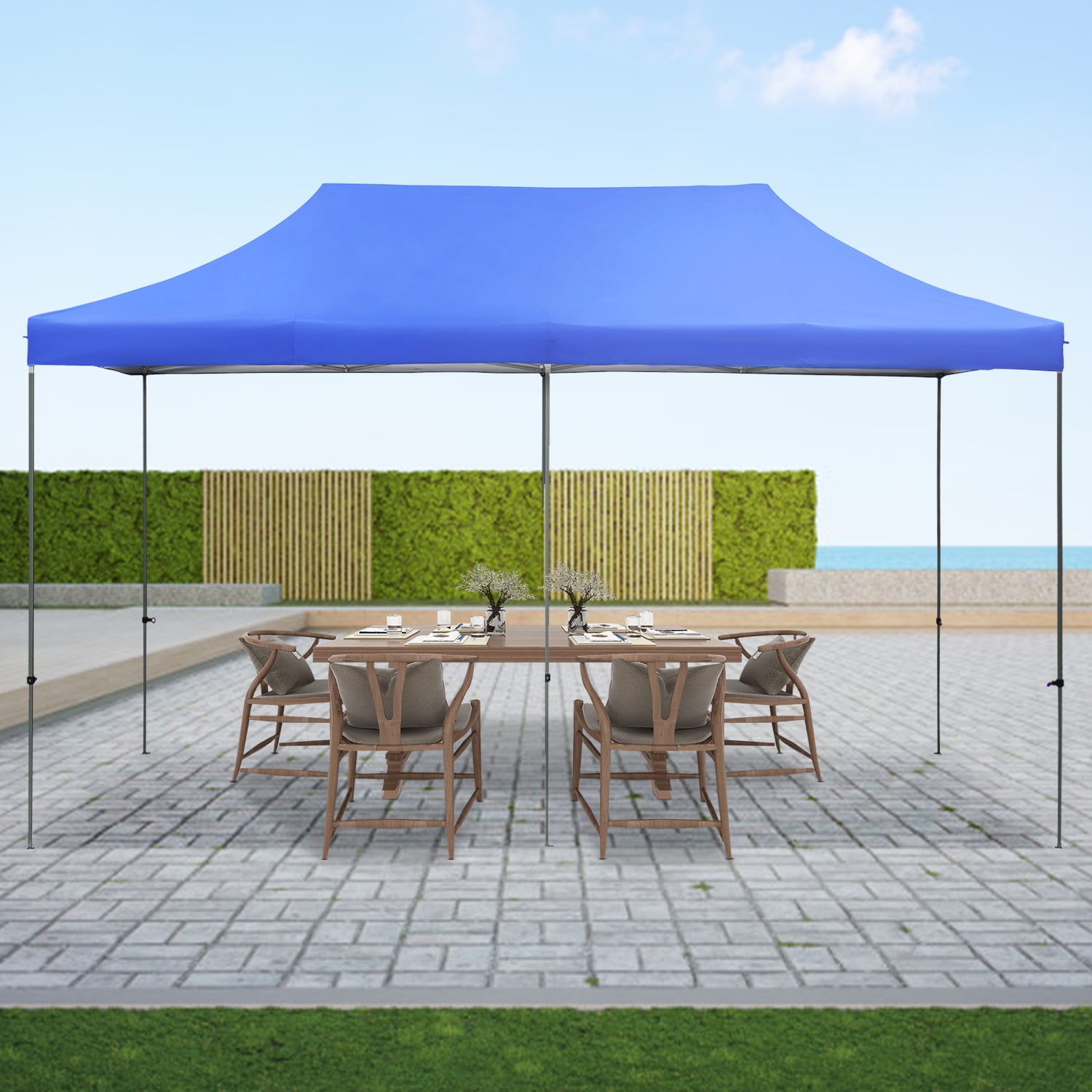 Ainfox Blue 10x20 ft Heavy Duty Pop Up Canopy Tent