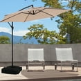 thumbnail image 1 of Ainfox 10ft Cantilever Offset Patio Umbrella with Sandbags Weighted Base and Cross Base - Outdoor Market Umbrella, Easy Tilt Adjustment,Khaki, 1 of 7