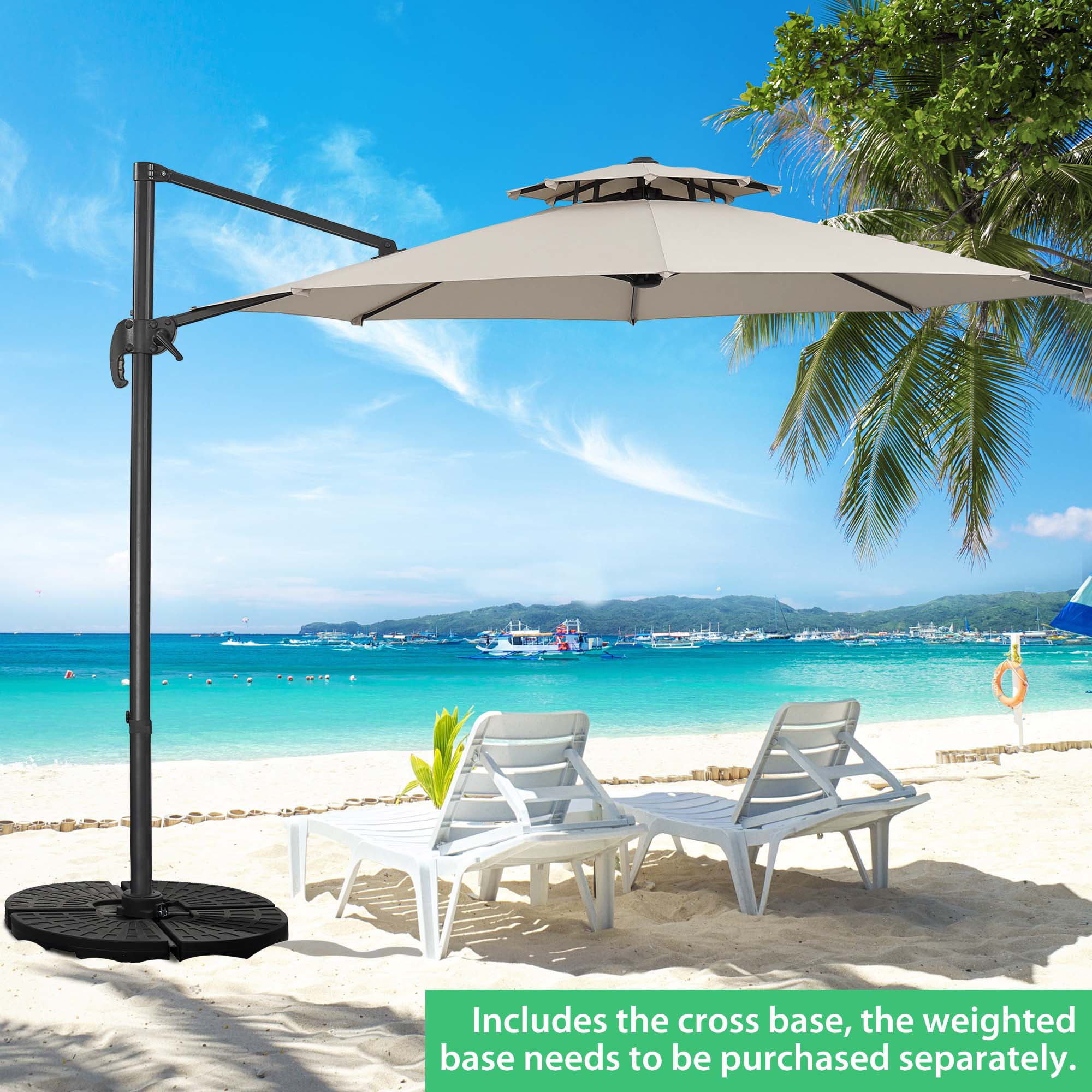 black patio umbrella with solar lights Amazon.com : Best Choice Products 10ft Solar LED Offset Cantilever Hanging Market  Patio Umbrella, 8 Sturdy Ribs, Easy Adjustment