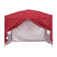 thumbnail image 1 of Ainfox  10x10ft Outdoor Pop Up Canopy Tent with 4 Removable Sides and Carrying Bag Red, 1 of 5