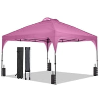 Ainfox 12'x12' Pop Up Canopy Tent with 4 Removable Walls, Windproof UV Shelter Outdoor (Pink)