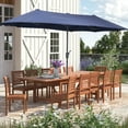 thumbnail image 1 of Ainfox 13ft Large Patio Umbrella, Outdoor Double-Sided Rectangle Market Heavy Duty Umbrellas without Base, Navy Blue, 1 of 7