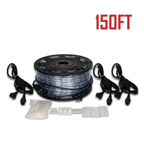 Ainfox 16.4 LED Strip Lights,SMD5050 LEDs Waterproof Rope Lights for Outdoor & Indoor (Warm White)