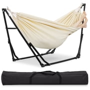 Ainfox 2 in 1 Hammock and Swing Chair with Stand, 550 lbs Capacity，Beige