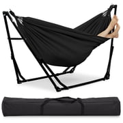 Ainfox 2 in 1 Hammock and Swing Chair with Stand, 550 lbs Capacity Black