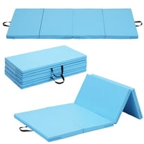 Ainfox 2" Gymnastics Tumbling 3'x6' Light Blue Folding Exercise Mat