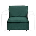 thumbnail image 1 of Ainfox 35" W Cloud Modular Sectional Sofa for Living Room, Modern Deep Seat Comfy Couch, Corduroy Rainbow Upholstered, Armless Chair Module(Green), 1 of 6