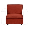 thumbnail image 1 of Ainfox 35" W Cloud Modular Sectional Sofa for Living Room, Modern Deep Seat Comfy Couch, Corduroy Rainbow Upholstered, Armless Chair Module(Red), 1 of 6