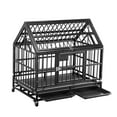 Ainfox 38 inch Heavy Duty Dog Crate, Indestructible Dog Crates for Medium Dogs, Escape Proof Dog