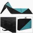 thumbnail image 1 of Ainfox 4'x10'x2" Thick Foldable Gymnastics Yoga Mats for Excise Fitness Pink and Purple Splicing(Black-Blue), 1 of 10