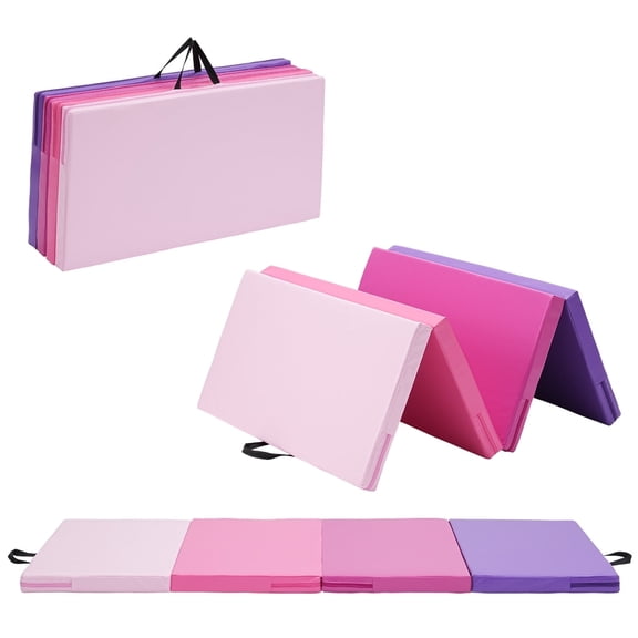 Ainfox 2" Thick Folding 3'x6' Multi-Color Gymnastics Exercise Mat