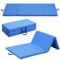 thumbnail image 1 of Ainfox 3'x6'x2" Folding Exercise Mats, Gymnastics Tumbling Mats, Aerobics Stretching Yoga Mat, Dark Blue, 1 of 8