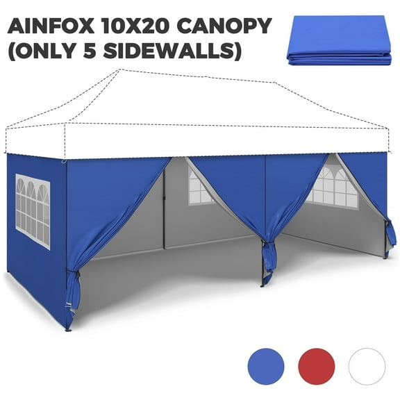 Ainfox 5 Pieces Sidewalls for 10x20 Heavy Duty Pop up Canopy Tent,Blue