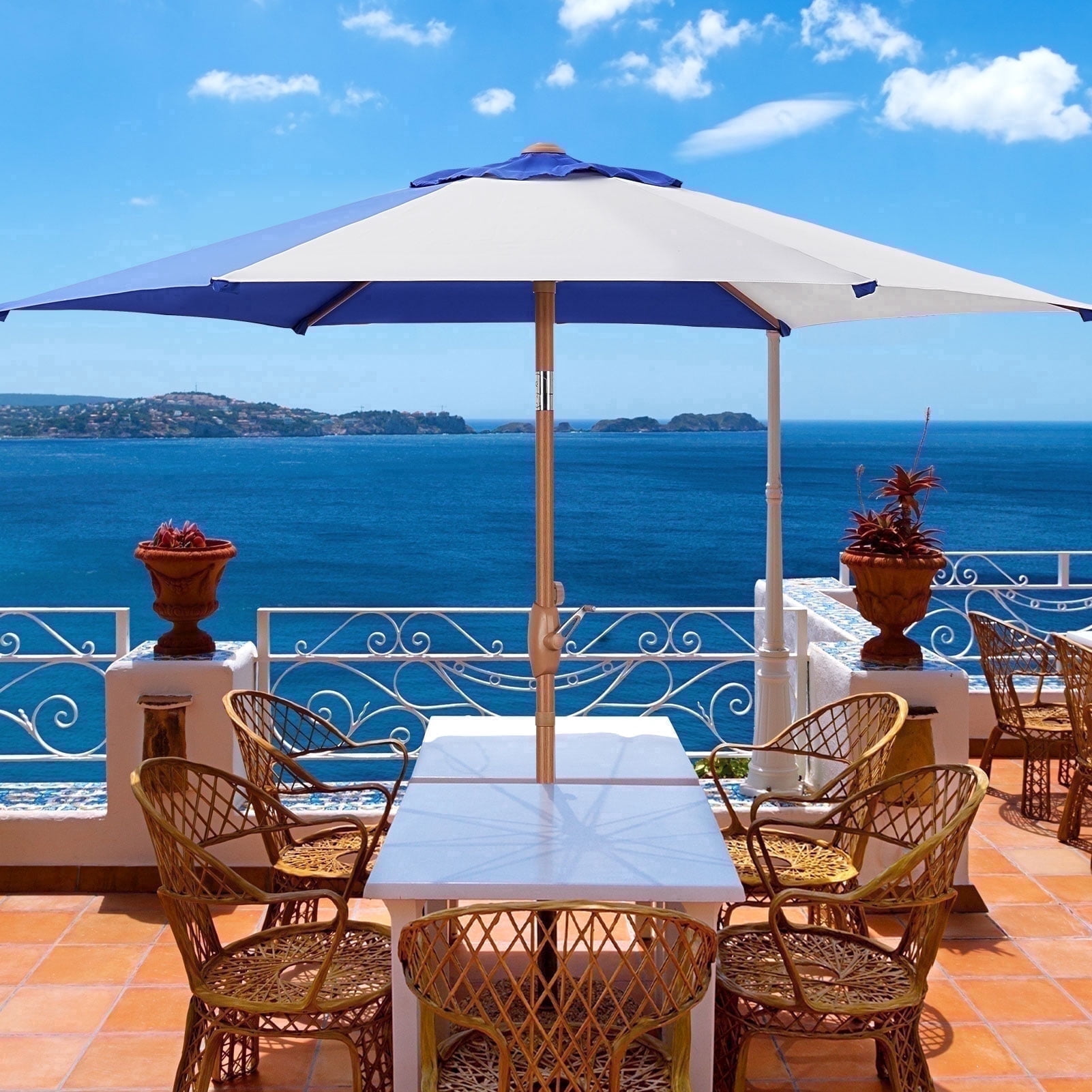 12 ft patio umbrella with led lights 9 x 12 FT Outdoor Square Double Top Solar Powered LED Patio Cantilever  Umbrella - On Sale - Bed Bath & Beyond