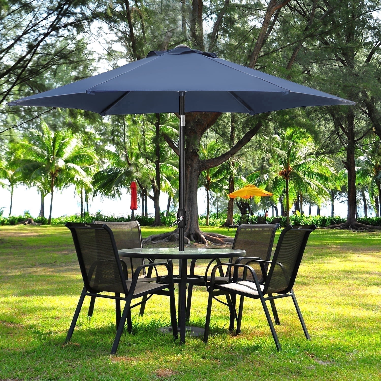 comercial windproof sunbrella crank & tilt 9 foot patio umbrellas California Umbrella 9' Round Lift, Collar Tilt, Aluminum Pole, Fiberglass Rib Umbrella, Bronze Finish, Antique Beige : Clothing, Shoes Jewelry vent canopy allows warm air to circulate Ainfox 9ft Navy Blue Patio