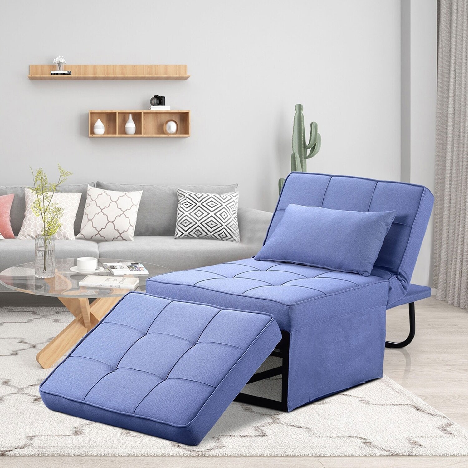 Ainfox Convertible Futon Sofa Bed Sleeper, Small Collapsible Bedroom