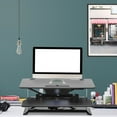thumbnail image 1 of Ainfox Home Office Adjustable Height Double Tier Electric Lift Desk Base Computer Table Stent Place On The Table,Black, 1 of 6