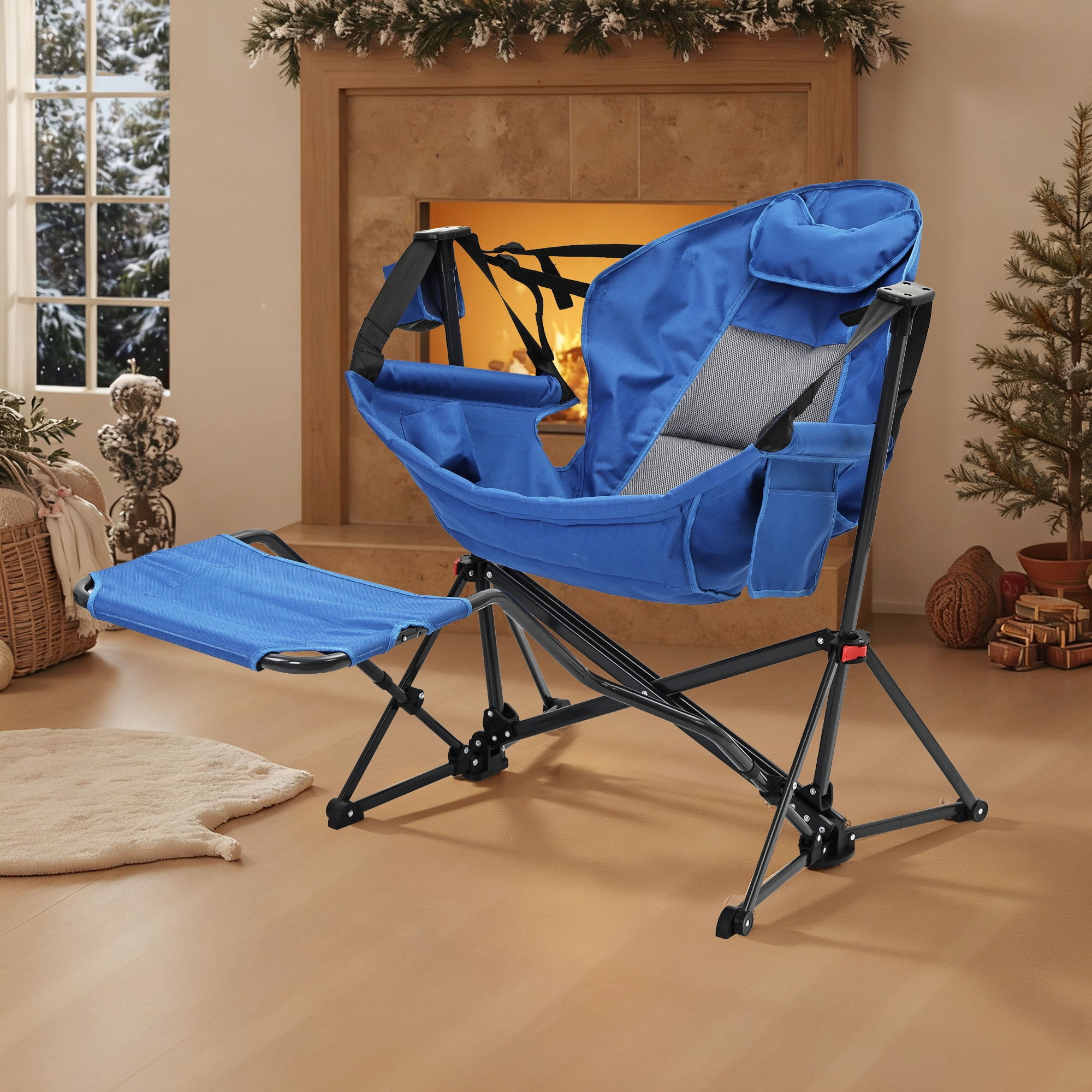 Ainfox Outdoor Hammock Swing Camping Chair, Foldable Rocking Chair