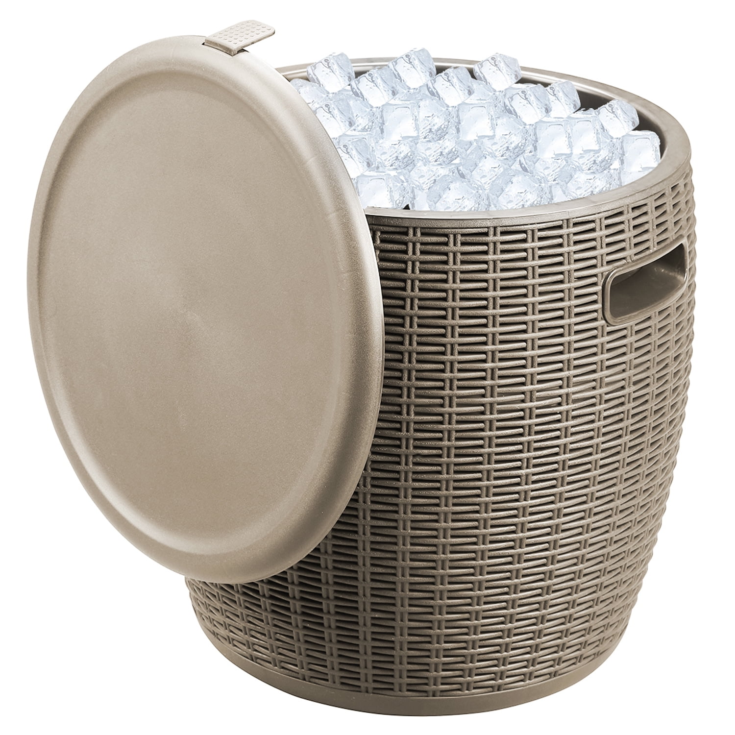 Ainfox Patio Ice Cooler Bucket Cool Bar Table Cocktail Side Table with