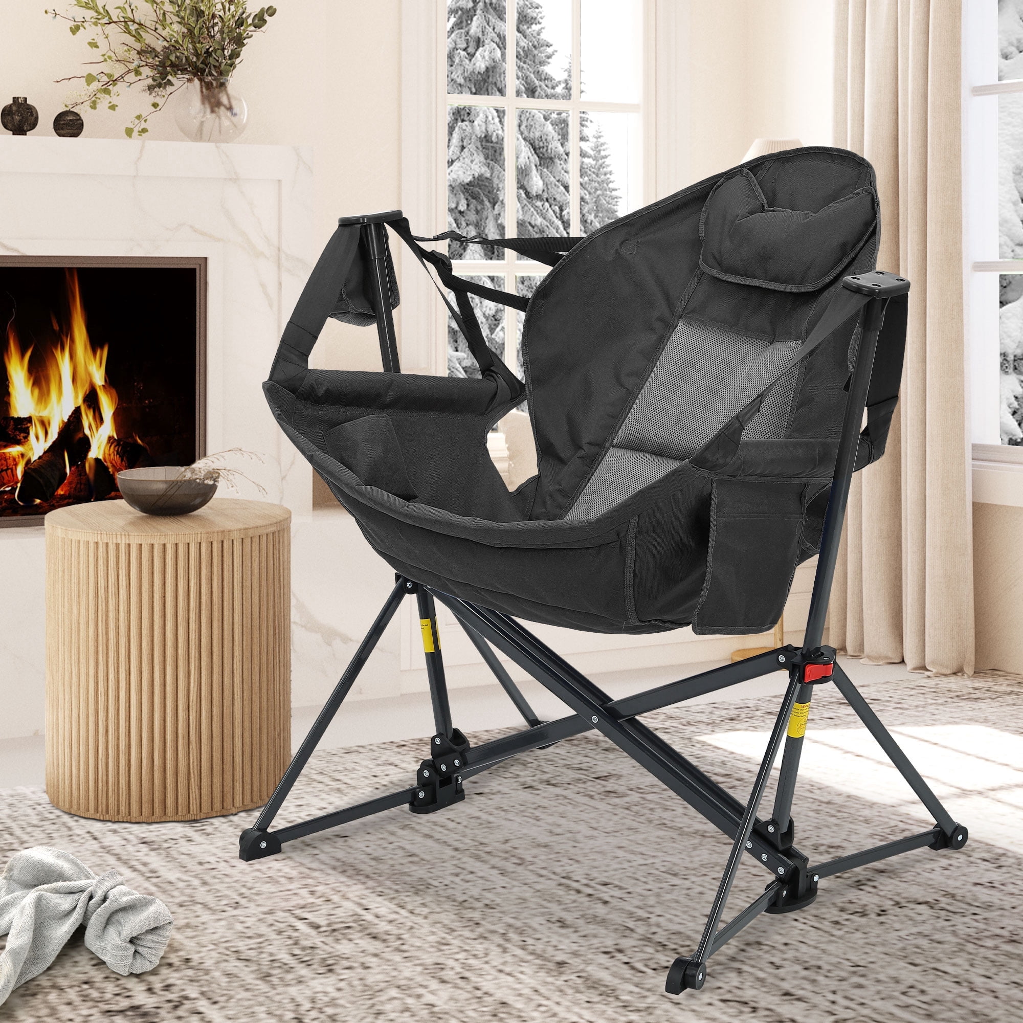 Ainfox Portable Hammock Camping Chairs with Pockets, Cup Holder
