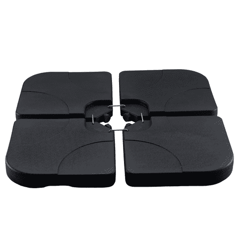 Ainfox 220 lb Weighted Umbrella Base Fillable Patio Umbrella Stand Waterproof Holder 4 Pack Weights Black