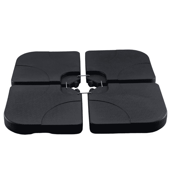 Ainfox 220 lb Weighted Umbrella Base Fillable Patio Umbrella Stand Waterproof Holder 4 Pack Weights Black