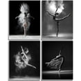 thumbnail image 1 of Aingg 4Pcs Black and White Ballet Wall Art Girl Dancing Canvas Prints Elegant Dance Wall Decor Poster Modern Gallery Style Prints Living Room Bedroom Pictures Unframed, 1 of 6