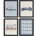 thumbnail image 1 of Aingg 4Pcs Vintage Nursery Boys Kid Play Room Brown Wall Art Decor, Long Live Boyhood Retro Woodland Animals Posters for Kids Nursery Toddler Room Playroom, Unframed, 1 of 6