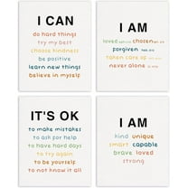 Aingg Bohospirational Mental Health Wall Art Poster Prints for Teen Boys Girls Dorm Office Bedroom, Motivational Positive Affirmations Decorations Prints Wall Art Unframed