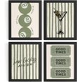 thumbnail image 1 of Aingg Trendy Funky Bar Cart Decor Sage Green Lucky 8 Ball Posters Prints 4Pcs, Preppy Wall Art Pictures for Teen Girl Club College Dorm Bedroom Bathroom Unframed, 1 of 6