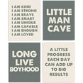 thumbnail image 1 of Ainggspirational Quote Boys Wall Art Decor, Little Man Cave Retro Preppy Checkered Lightning Peace Sign Long Live Boyhood Poster Prints, Boys Poster Gifts Wall Art Unframed, 1 of 6