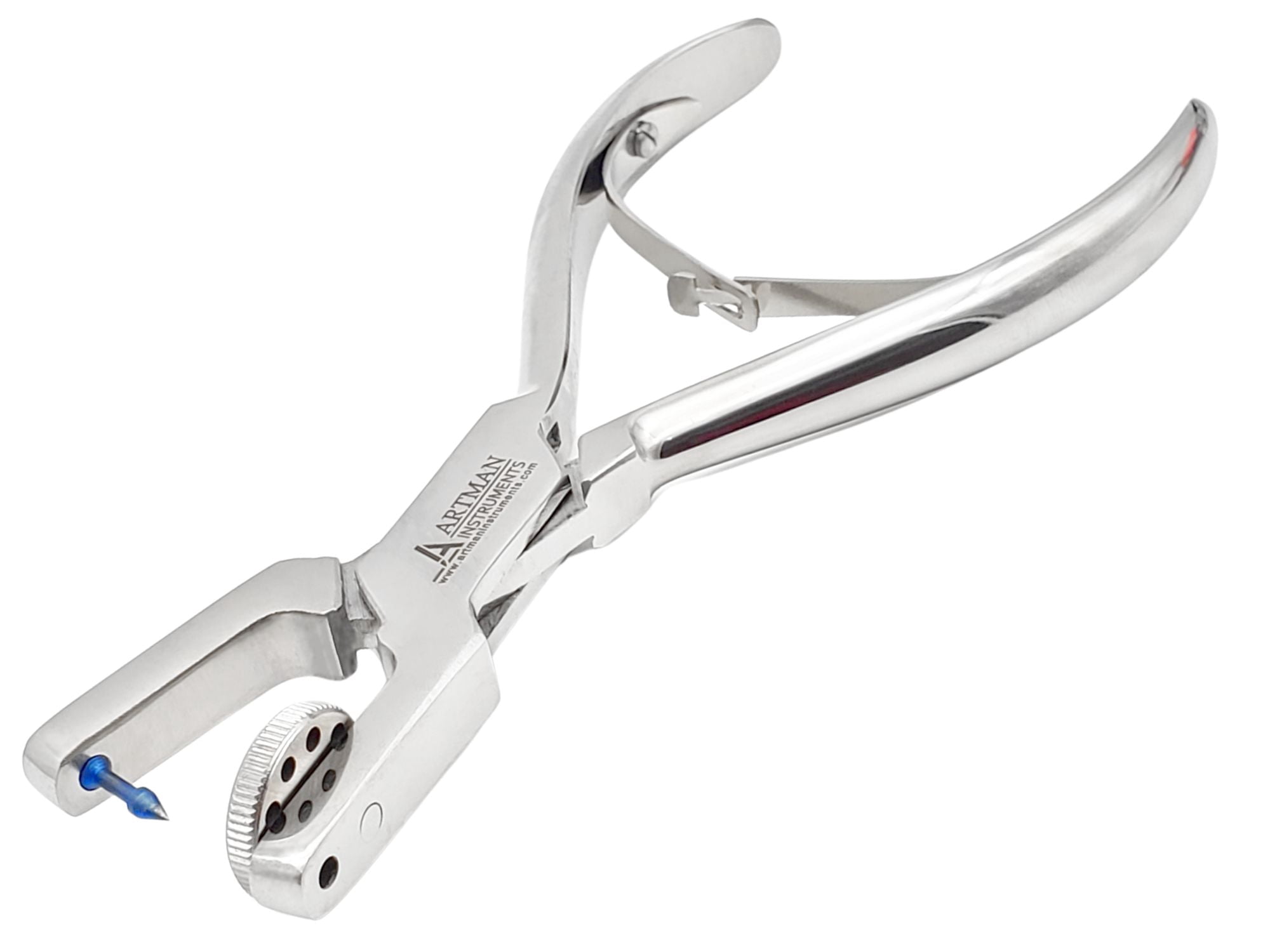 Ainsworth Rotary Punch Pliers for Rubber and Leather, 5 Hole Sizes 0.8, 1.0, 1.2, 1.5, 2 mm by Artman Instruments