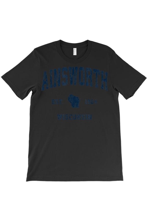 Ainsworth Wisconsin WI Funny Vintage Athletic Navy Sports Design H41284 Unisex T-Shirt, Up to 5XL Available