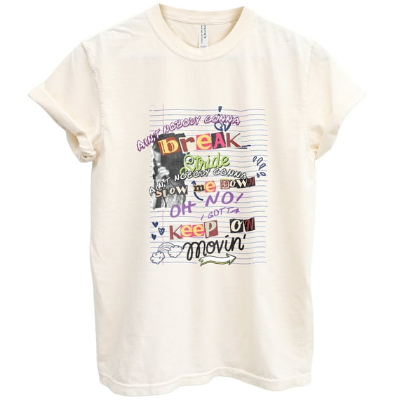 Aint Nobody Gonna Break My Stride T-Shirts for Women Men, Fun Graphic Tee Short Sleeve Tops - Vintage Ivory