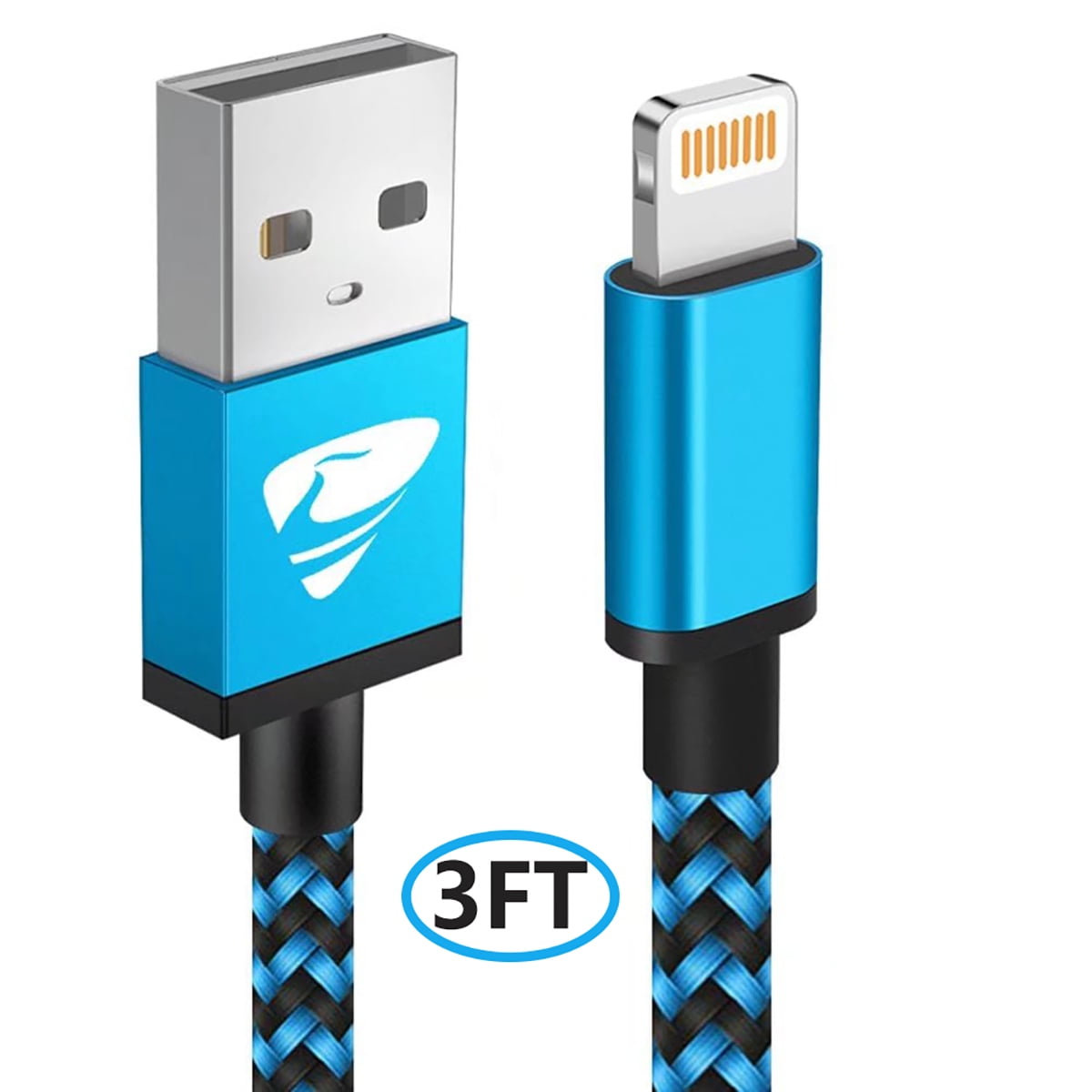 Aioneus 3FT iPhone Charger Cable, Lightning Cable Nylon Braided Data