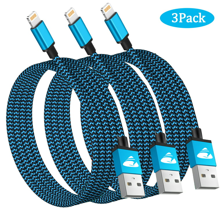 Durable Nylon Braided Fast Charger Lightning USB Cable for iPhone