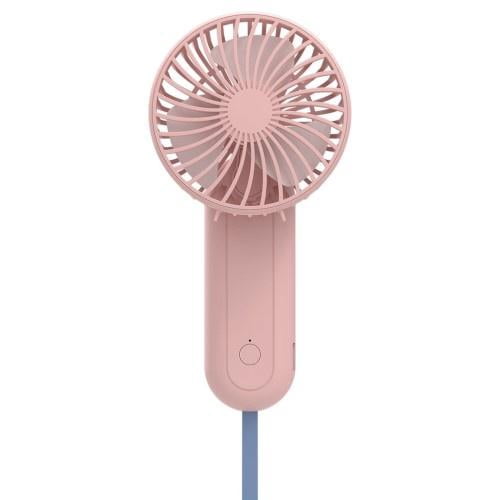 Aioneus Portable Handheld Fan Small Hand Fan 4000mAh Battery Operated, USB Rechargeable Mini Personal Fan for Women/Travel/Outdoor - Pink