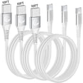 thumbnail image 1 of Aioneus USB C Cable 10ft 3Pack Type C Charger Cord 3A Fast Compatible with Samsung Galaxy S25/824/S23/S22/S21, iPhone 16/15 phones, White, 1 of 8
