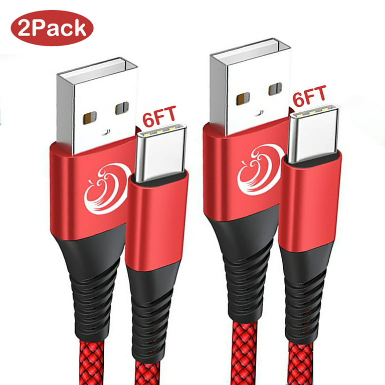 2-Pack Micro USB Charger Fast Charging Cable Cord For Samsung Android Phone  LG