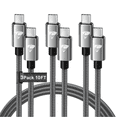 thumbnail image 1 of Aioneus USB C to USB C Cable [3Pack 10FT] 60W C to C Fast Charging Nylon Braided Type C to Type C Charger Cord for Samsung Galaxy iPhone 15/16, Gray, 1 of 9