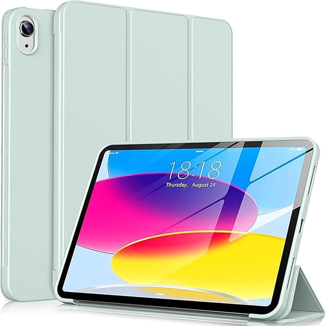 Aioneus iPad Case Compatible with iPad (A16) 11th Generation 11 Inch (2025), iPad 10th Generation 10.9 Inch (2022), with Auto Wake/Sleep, Tri-fold Stand Smart Case, Light Green