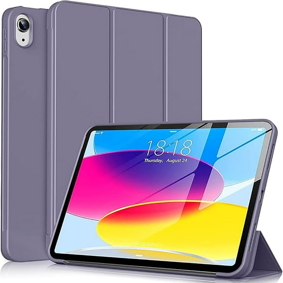 Aioneus iPad Case for iPad (A16) 11th Generation 11 Inch (2025), iPad 10th Generation 10.9 Inch (2022), with Auto Wake/Sleep, Tri-fold Stand Smart Case, Purple