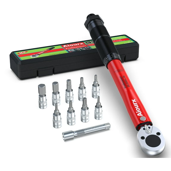 Aiourx, 1/4 inch Click Torque Wrench 11 Piece